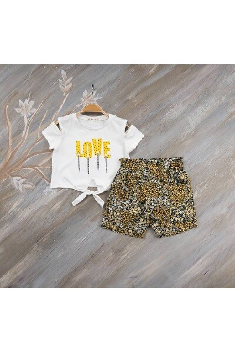 2-Piece Girl Set With Shorts and Tshirt 7-10Y - Brand: Büşra Bebe - Kids & Baby Clothes Wholesale - Globality Store