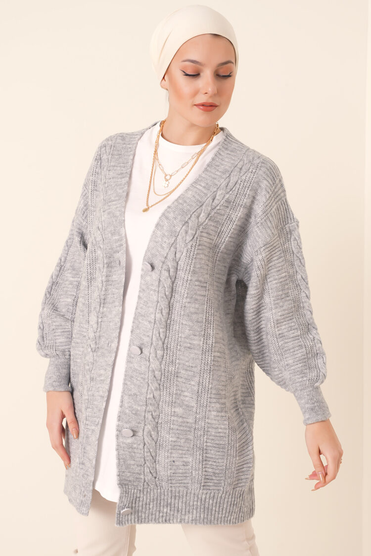 Cardigan - Gray - Brand: Bigdart - Women's Clothing Wholesale - Globality Store