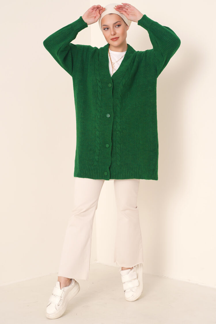 Cardigan -Green - Brand: Bigdart - Women's Clothing Wholesale - Globality Store