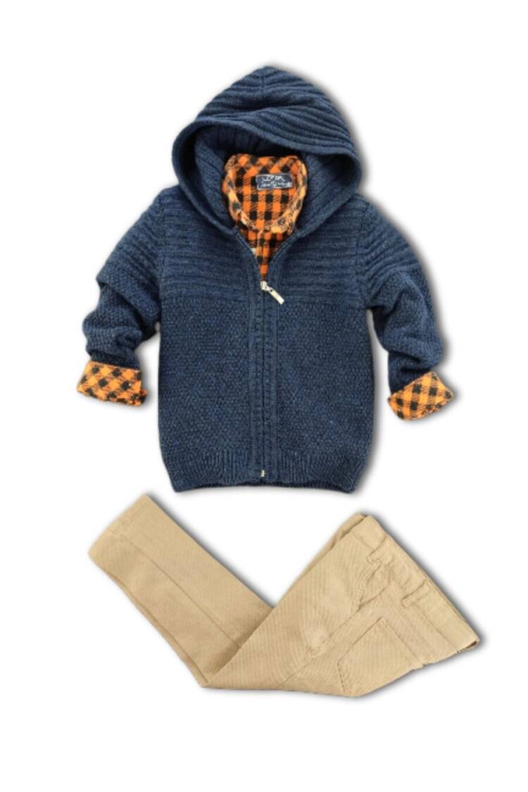 3-Piece Boy Knitwear Set With Shirt And Pants 5-8Y - Brand: Lemon - Kids & Baby Clothes Wholesale - Globality Store
