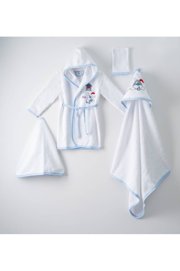 4-Piece Baby Bathrobe Set with Box 0-36M - Brand: Ramel Kids - Kids & Baby Clothes Wholesale - Globality Store