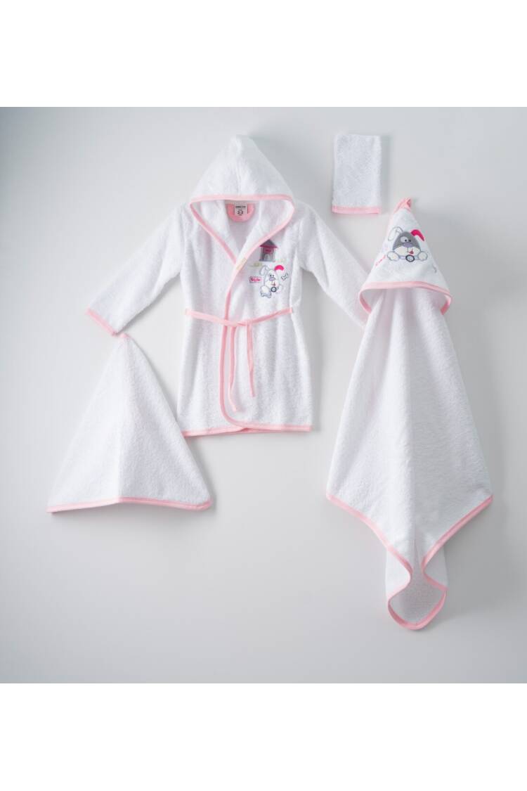 4-Piece Baby Bathrobe Set with Box 0-36M - Brand: Ramel Kids - Kids & Baby Clothes Wholesale - Globality Store