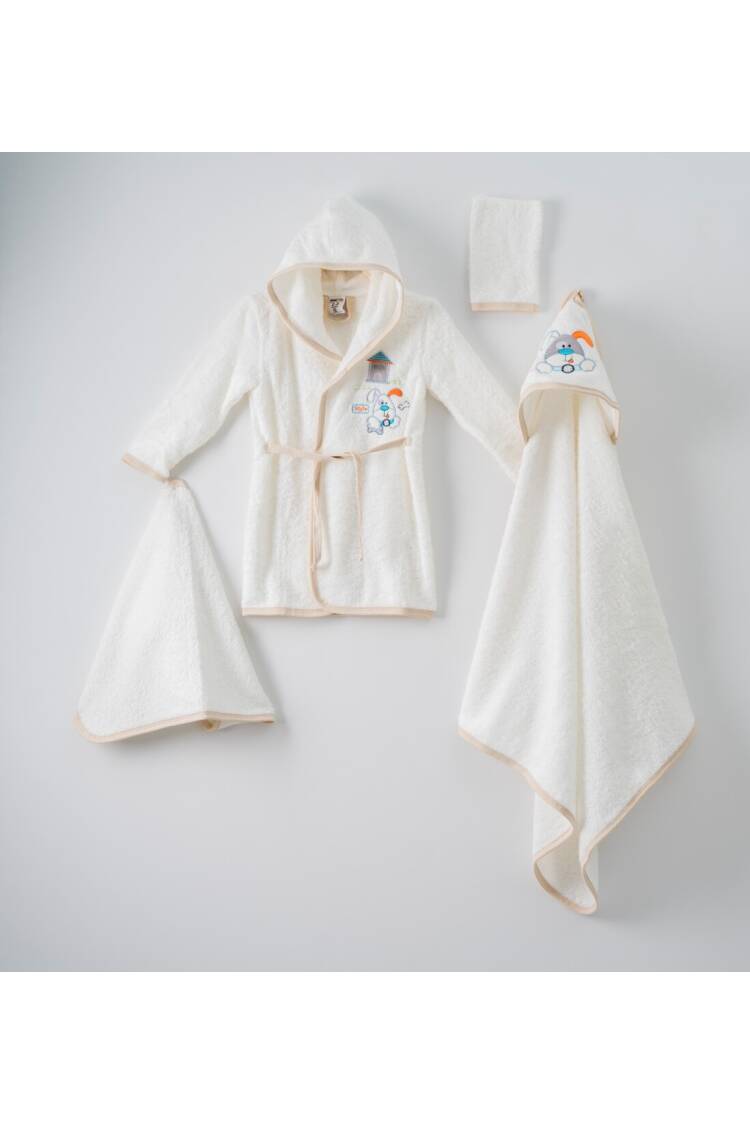 4-Piece Baby Bathrobe Set with Box 0-36M - Brand: Ramel Kids - Kids & Baby Clothes Wholesale - Globality Store