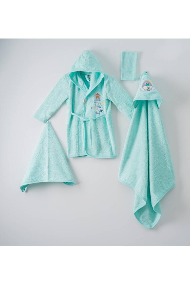 4-Piece Baby Bathrobe Set with Box 0-36M - Brand: Ramel Kids - Kids & Baby Clothes Wholesale - Globality Store