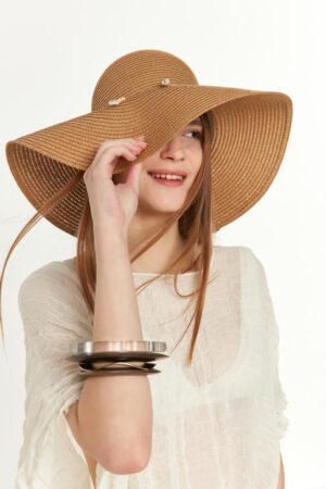 Conch Wide Straw Hat - Brand: Axesoire - Women & Kids, Baby Clothes Wholesale - Globality Store