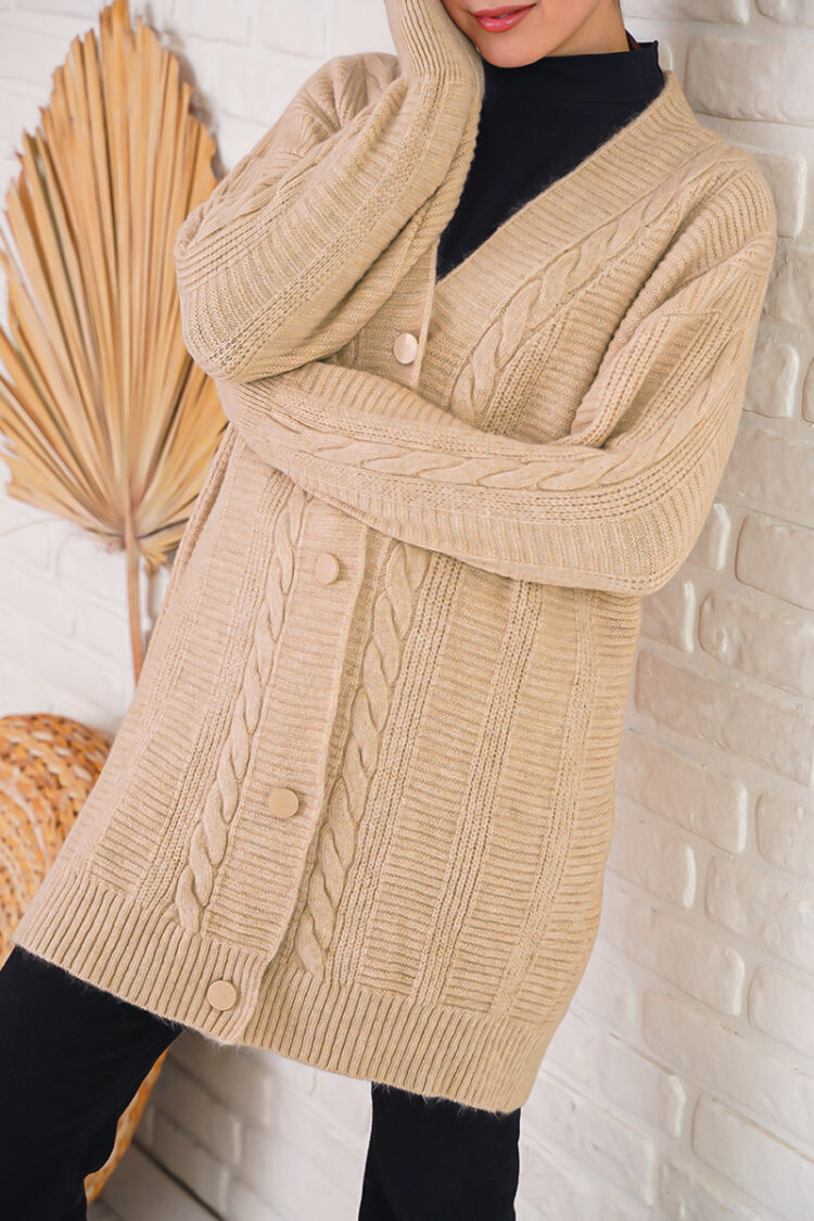 Knitwear Cardigan - Biscuit
