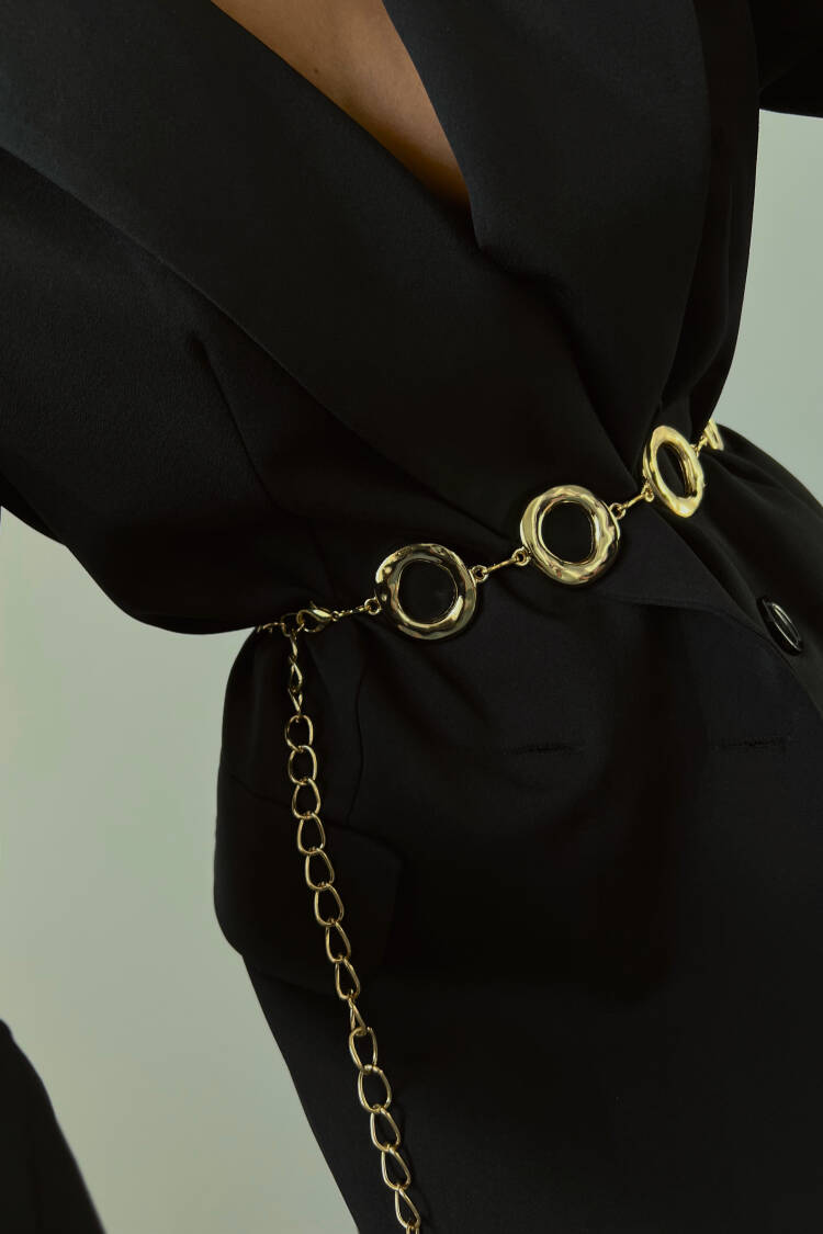 Round Design Chain Shirt Jacket Dress Trouser Belt