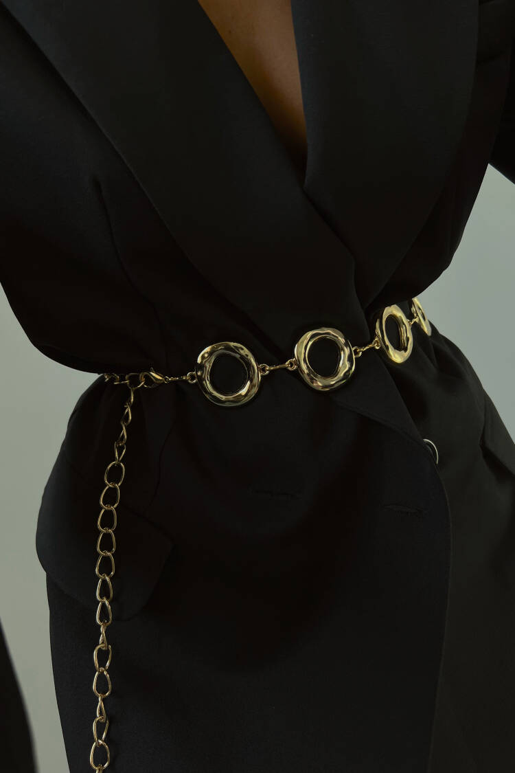 Round Design Chain Shirt Jacket Dress Trouser Belt