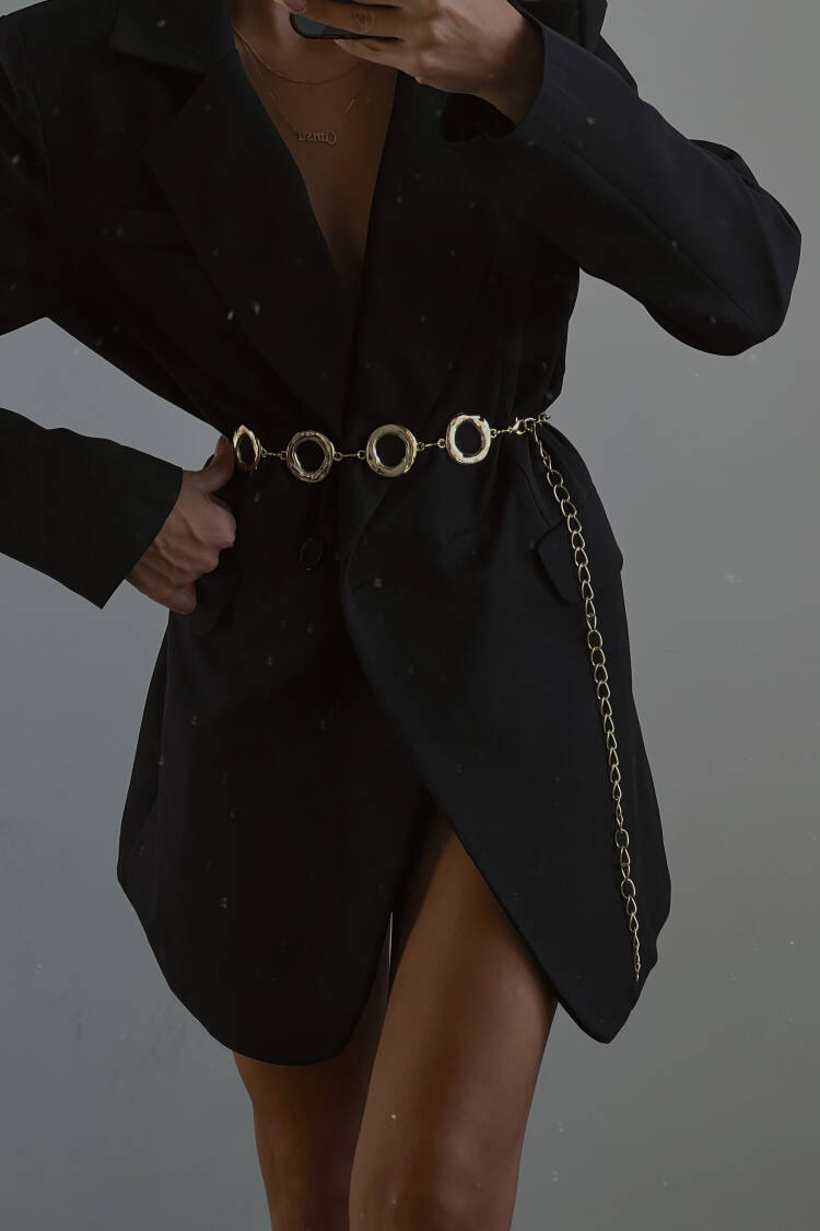 Round Design Chain Shirt Jacket Dress Trouser Belt