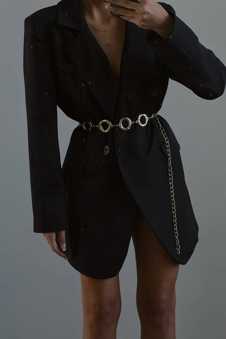 Round Design Chain Shirt Jacket Dress Trouser Belt