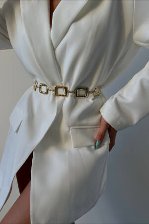 Square Design Chain Shirt Jacket Dress Trouser Belt