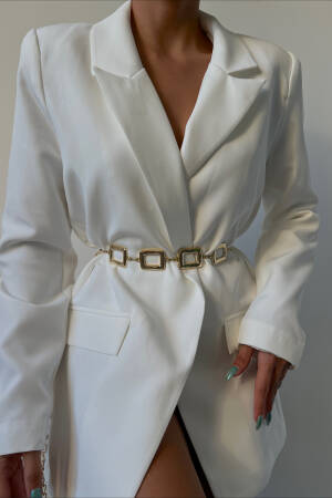 Square Design Chain Shirt Jacket Dress Trouser Belt
