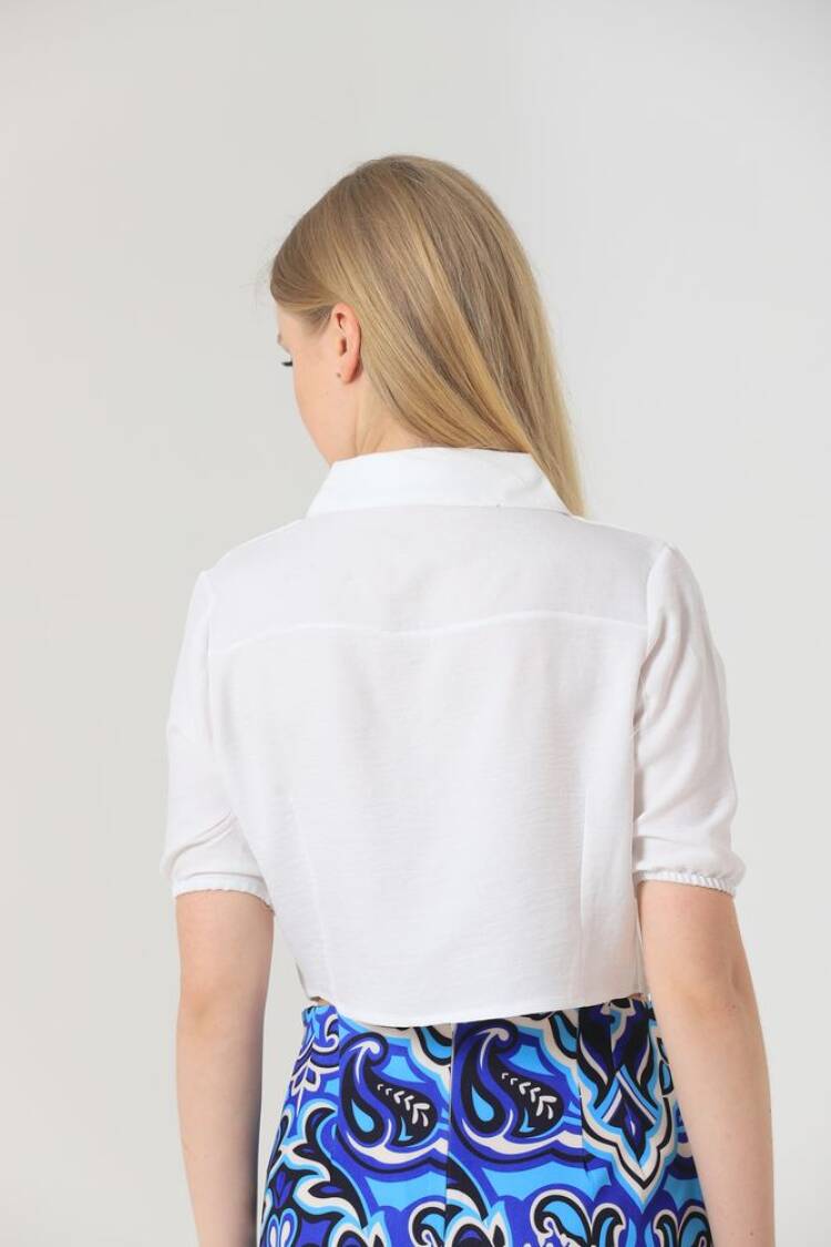 Leaf Patterned Stone Shirt