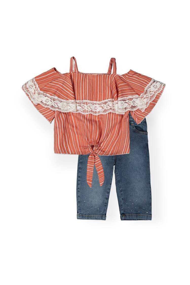 Airobin Capri Set with Stripes - Brand: Büşra Bebe - Kids & Baby Clothes Wholesale - Globality Store