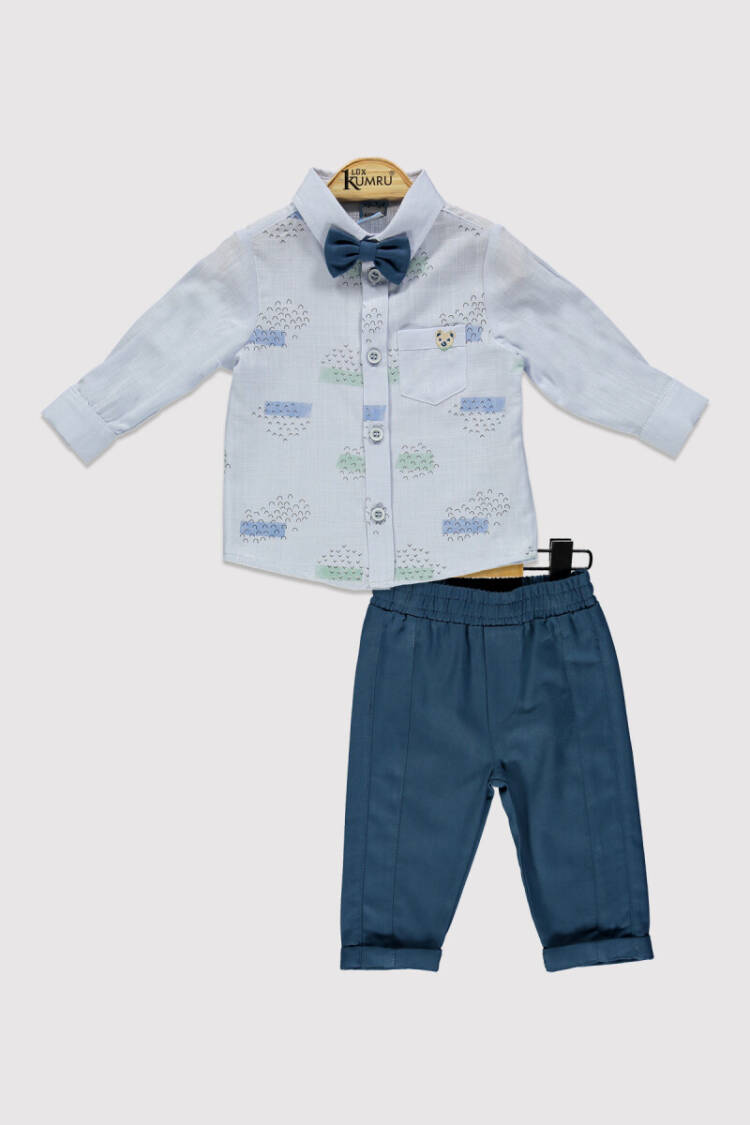 Baby Boy Bird Wavy Suit 6-18M - Brand: Kumru Bebe - Kids & Baby Clothes Wholesale - Globality Store