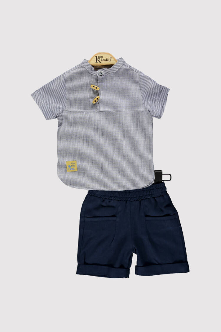 Baby Boy Buttoned Suit 6-18M - Brand: Kumru Bebe - Kids & Baby Clothes Wholesale - Globality Store