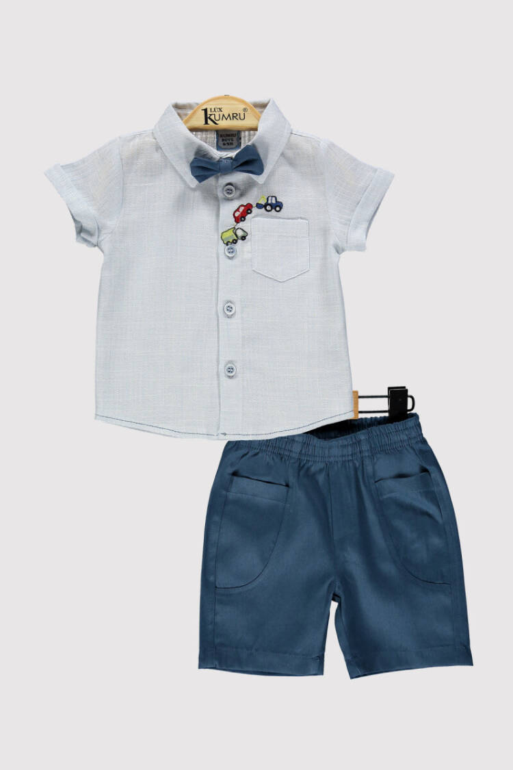 Baby Boy Car Embroidered Set 6-18M - Brand: Kumru Bebe - Kids & Baby Clothes Wholesale - Globality Store