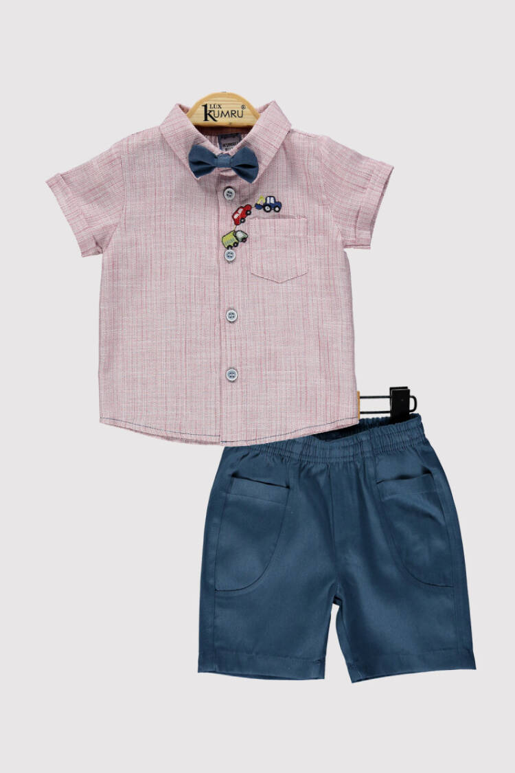 Baby Boy Car Embroidered Set 6-18M - Brand: Kumru Bebe - Kids & Baby Clothes Wholesale - Globality Store