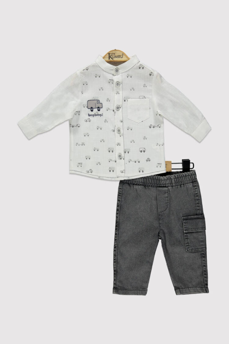 Baby Boy Car Printed Set 6-18M - Brand: Kumru Bebe - Kids & Baby Clothes Wholesale - Globality Store