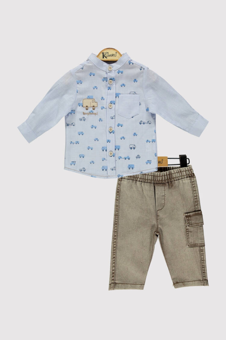 Baby Boy Car Printed Set 6-18M - Brand: Kumru Bebe - Kids & Baby Clothes Wholesale - Globality Store