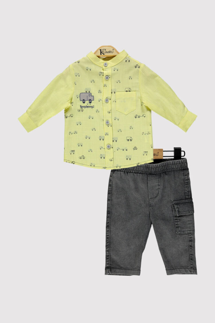 Baby Boy Car Printed Set 6-18M - Brand: Kumru Bebe - Kids & Baby Clothes Wholesale - Globality Store