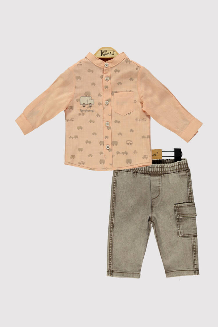 Baby Boy Car Printed Set 6-18M - Brand: Kumru Bebe - Kids & Baby Clothes Wholesale - Globality Store