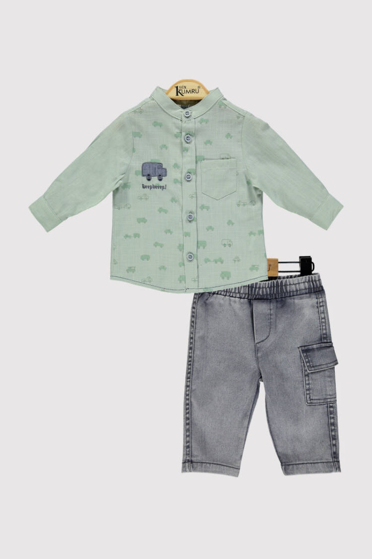 Baby Boy Car Printed Set 6-18M - Brand: Kumru Bebe - Kids & Baby Clothes Wholesale - Globality Store