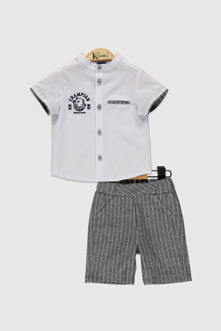Baby Boy Champion Embroidered Set 6-18M - Brand: Kumru Bebe - Kids & Baby Clothes Wholesale - Globality Store