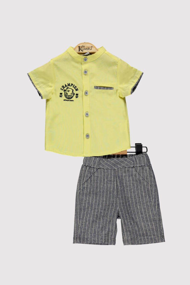 Baby Boy Champion Embroidered Set 6-18M - Brand: Kumru Bebe - Kids & Baby Clothes Wholesale - Globality Store