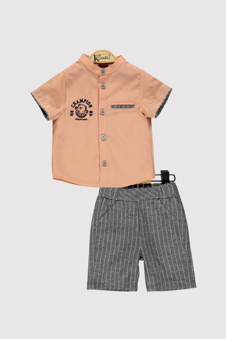 Baby Boy Champion Embroidered Set 6-18M - Brand: Kumru Bebe - Kids & Baby Clothes Wholesale - Globality Store