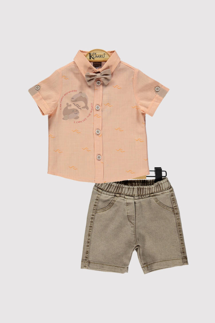 Baby Boy Dolphin Shirt Set 6-18M - Brand: Kumru Bebe - Kids & Baby Clothes Wholesale - Globality Store