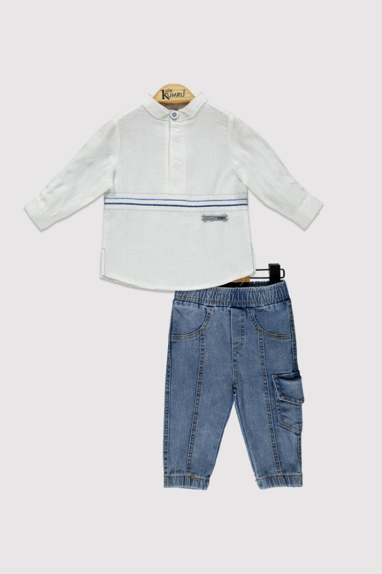 Baby Boy Embroidered Set 6-18M - Brand: Kumru Bebe - Kids & Baby Clothes Wholesale - Globality Store