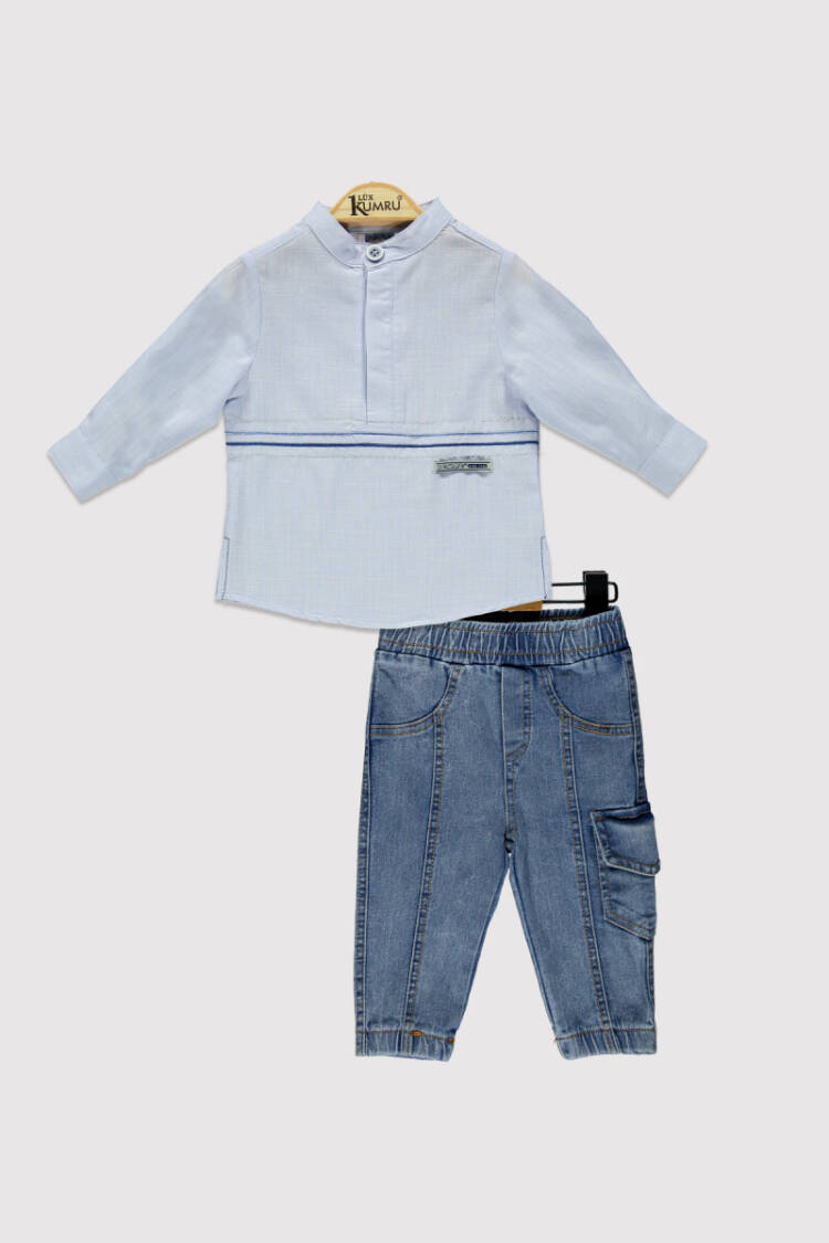 Baby Boy Embroidered Set 6-18M - Brand: Kumru Bebe - Kids & Baby Clothes Wholesale - Globality Store