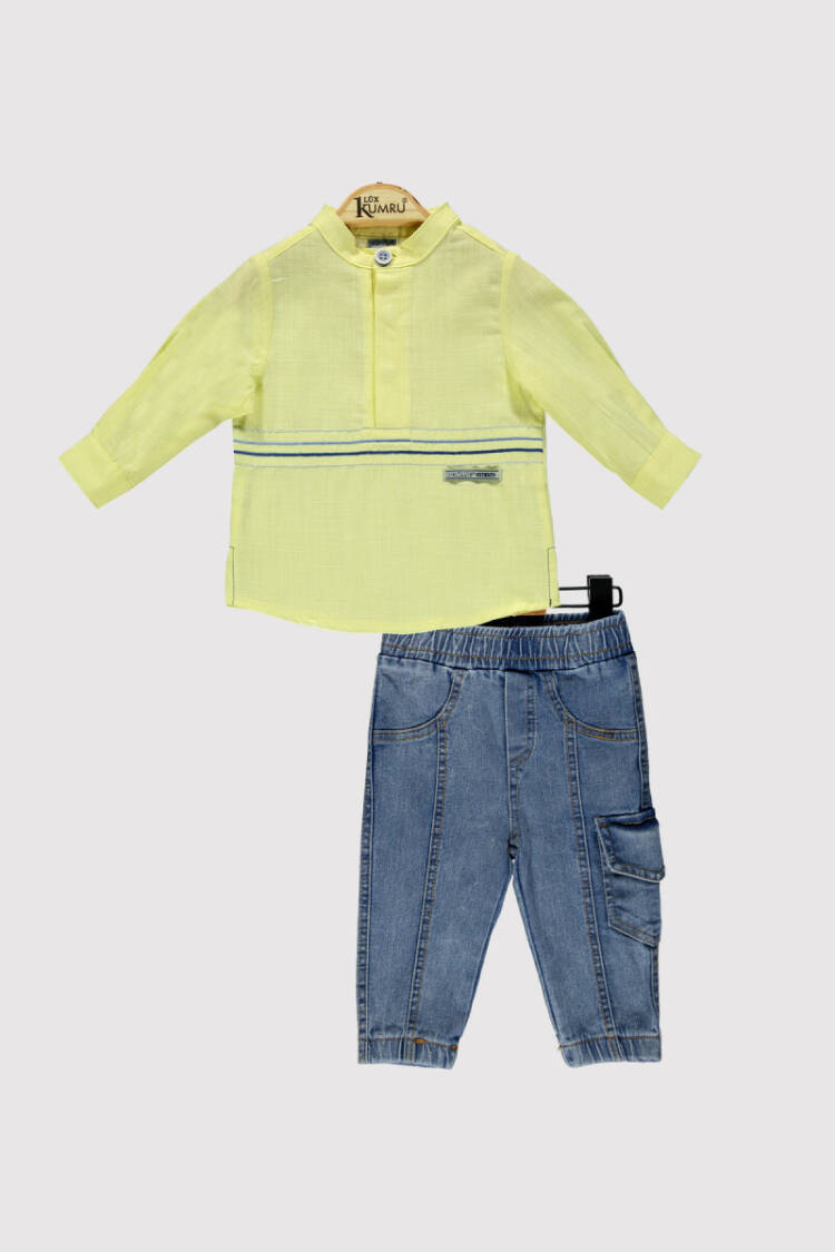Baby Boy Embroidered Set 6-18M - Brand: Kumru Bebe - Kids & Baby Clothes Wholesale - Globality Store