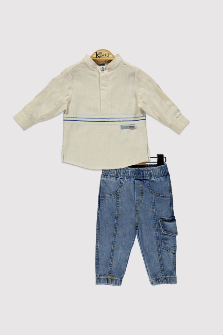 Baby Boy Embroidered Set 6-18M - Brand: Kumru Bebe - Kids & Baby Clothes Wholesale - Globality Store
