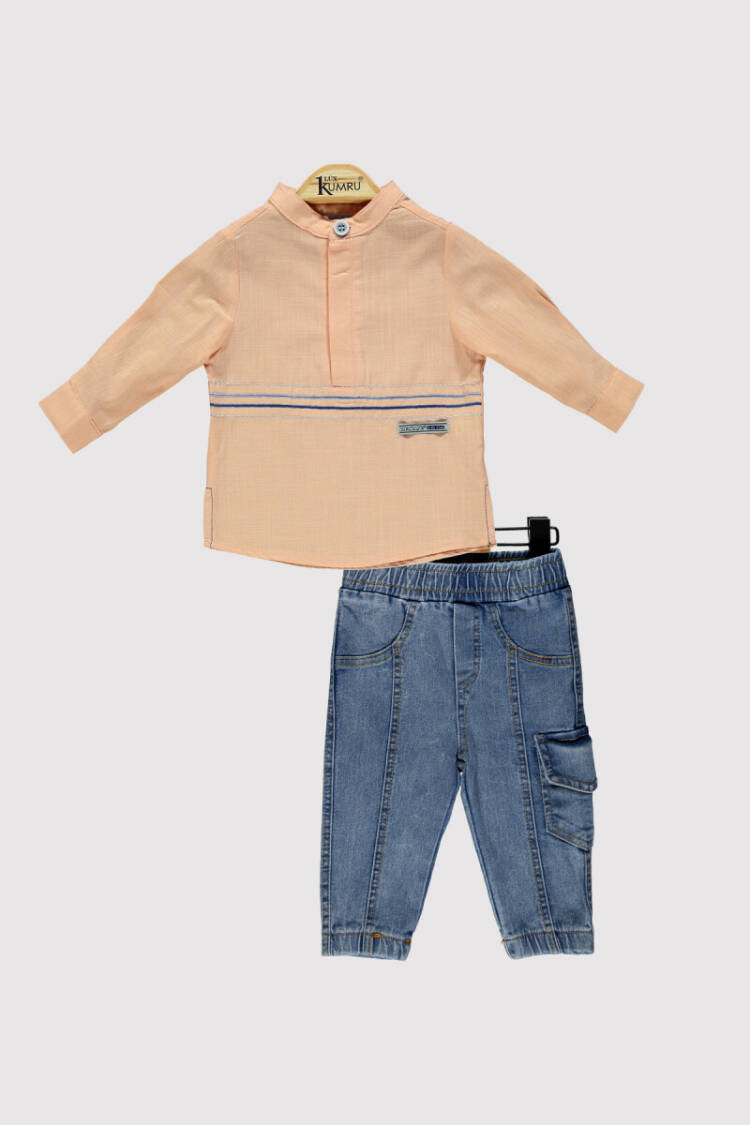 Baby Boy Embroidered Set 6-18M - Brand: Kumru Bebe - Kids & Baby Clothes Wholesale - Globality Store