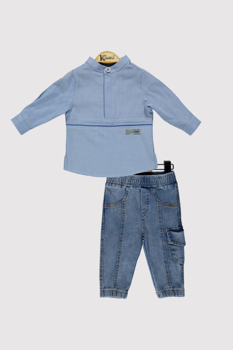 Baby Boy Embroidered Set 6-18M - Brand: Kumru Bebe - Kids & Baby Clothes Wholesale - Globality Store