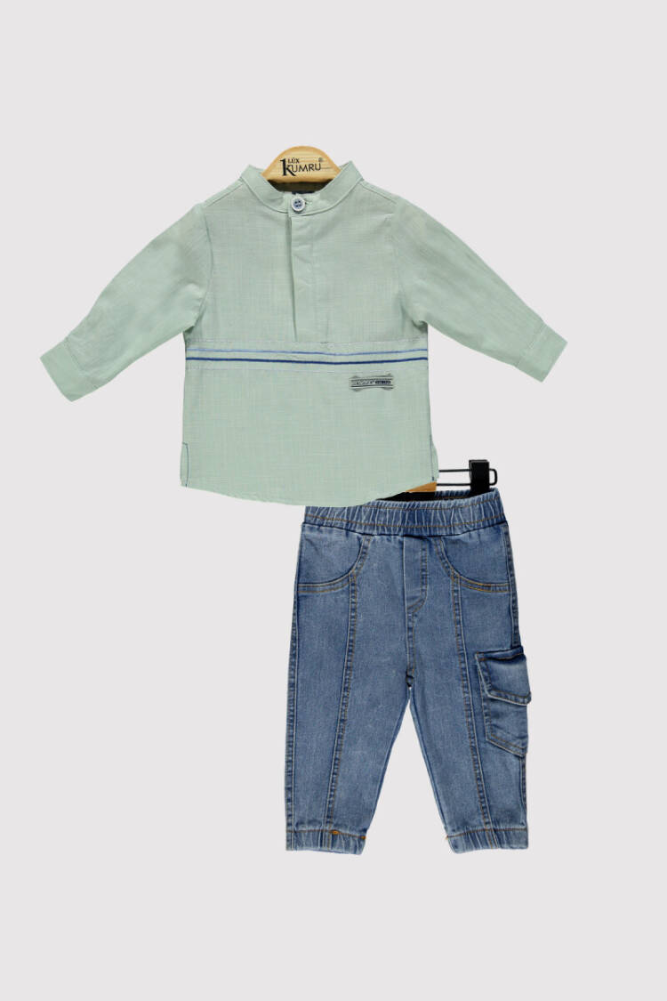 Baby Boy Embroidered Set 6-18M - Brand: Kumru Bebe - Kids & Baby Clothes Wholesale - Globality Store