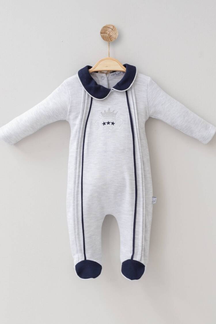 Baby Boy King Crown Romper 0-6M - Brand: Miniborn - Kids & Baby Clothes Wholesale - Globality Store