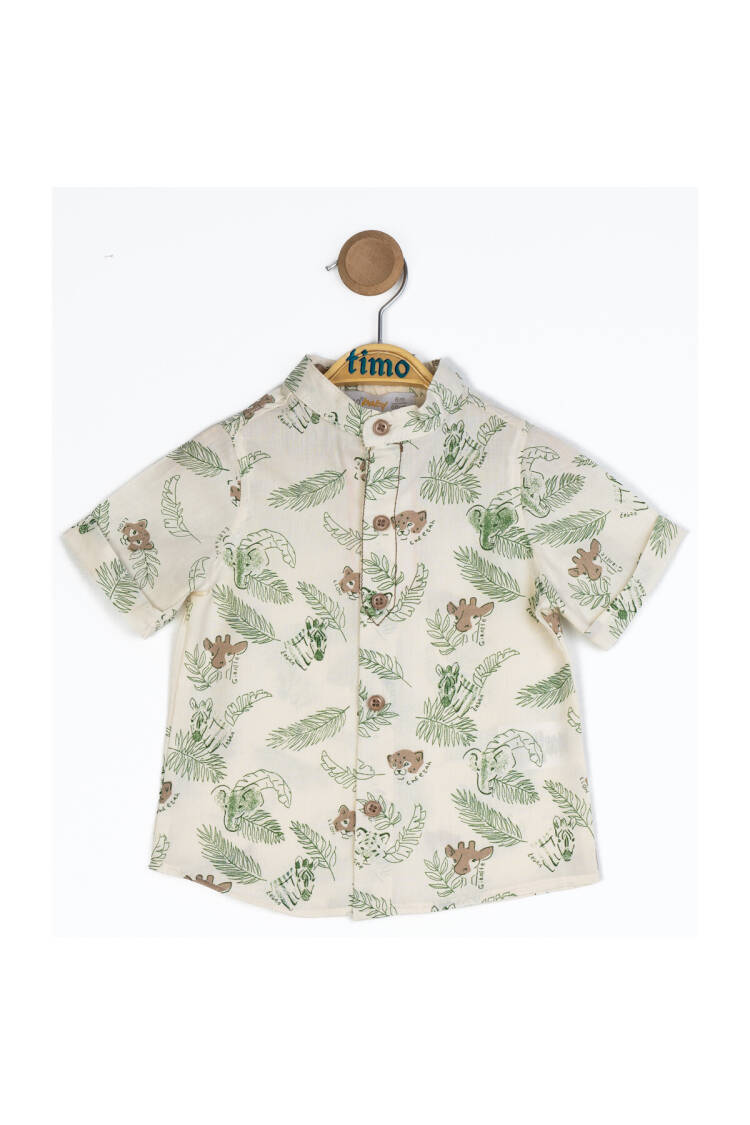 Baby Boy Mandarin Collar Palm Tree Shirt 6-24M - Brand: Timo - Kids & Baby Clothes Wholesale - Globality Store