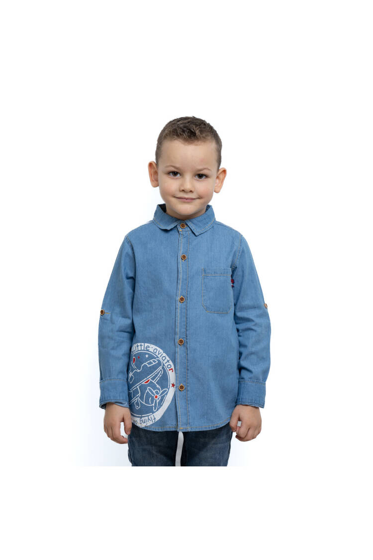 Baby Boy Planet Printed Shirt 6-24M - Brand: Timo - Kids & Baby Clothes Wholesale - Globality Store