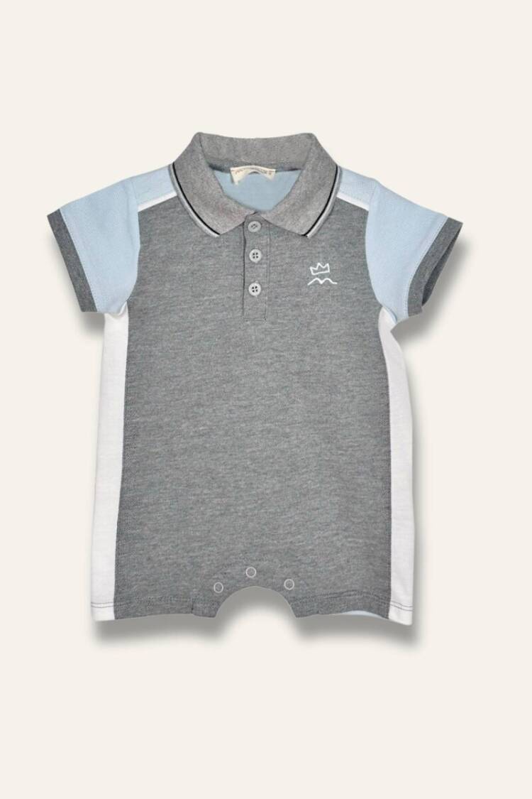 Baby Boy Polo Collar Pique Overalls 3-24M - Brand: Mininio - Kids & Baby Clothes Wholesale - Globality Store