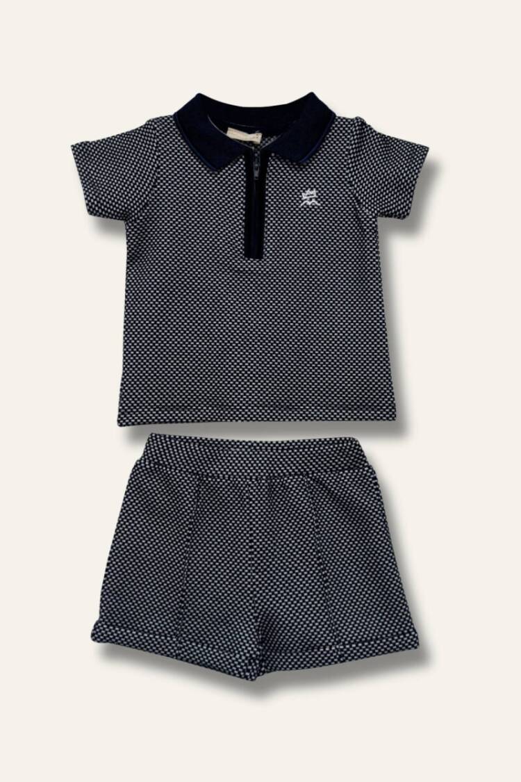 Baby Boy Polo Neck T-Shirt and Shorts Set 6-48M - Brand: Mininio - Kids & Baby Clothes Wholesale - Globality Store