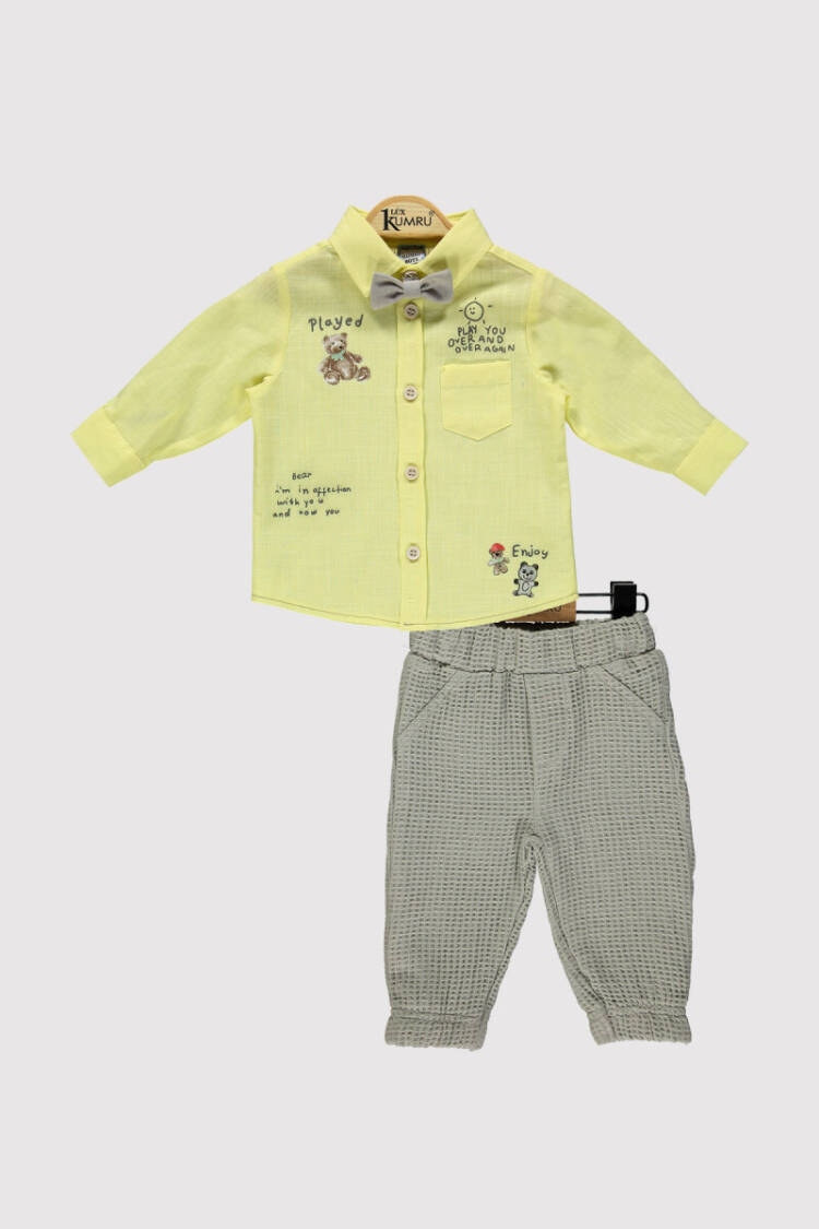 Baby Boy Teddy Bear Printed Set 6-18M - Brand: Kumru Bebe - Kids & Baby Clothes Wholesale - Globality Store