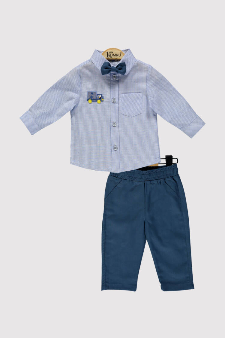Baby Boy Truck Embroidered Set 6-18M - Brand: Kumru Bebe - Kids & Baby Clothes Wholesale - Globality Store