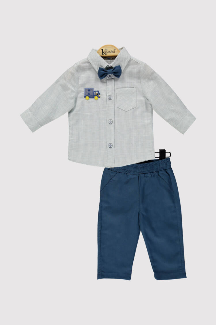Baby Boy Truck Embroidered Set 6-18M - Brand: Kumru Bebe - Kids & Baby Clothes Wholesale - Globality Store
