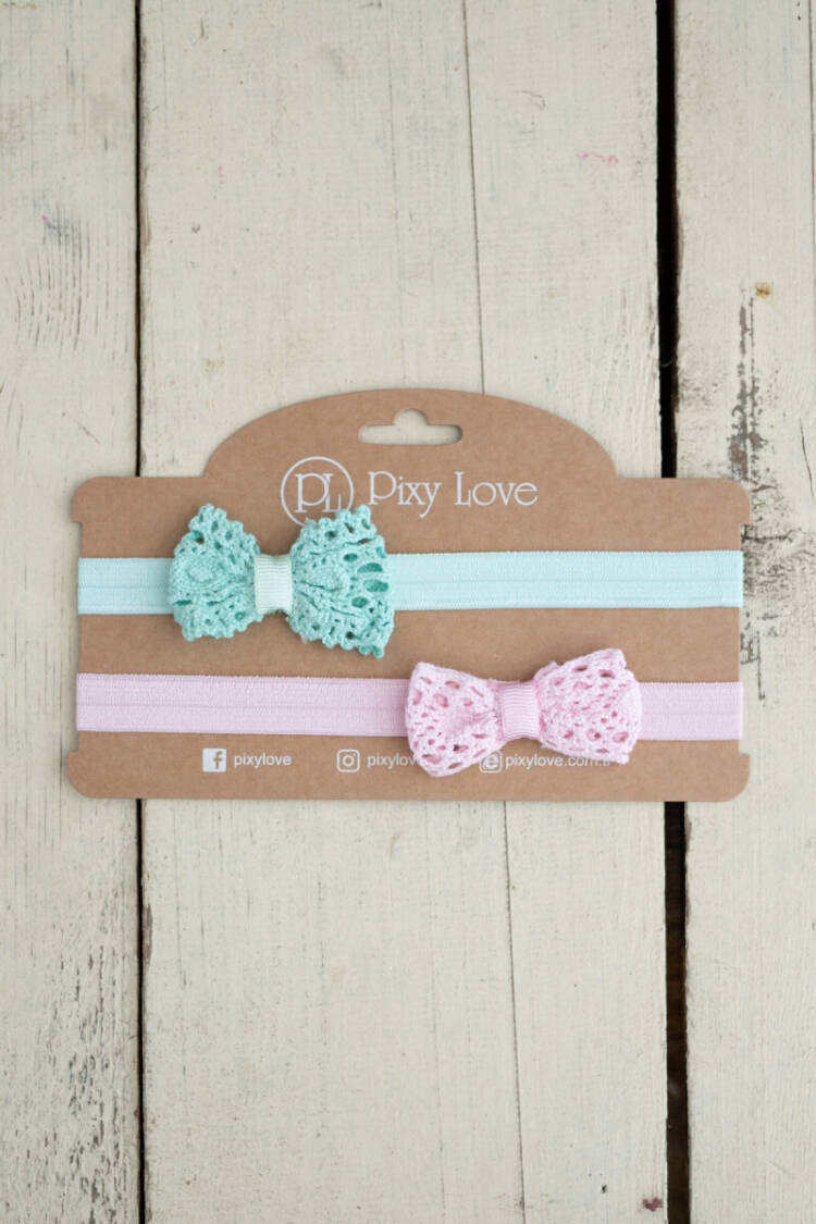 Baby Girl 2-Pack Lace Bandana 0-36M - Brand: Pixy Love - Kids & Baby Clothes Wholesale - Globality Store
