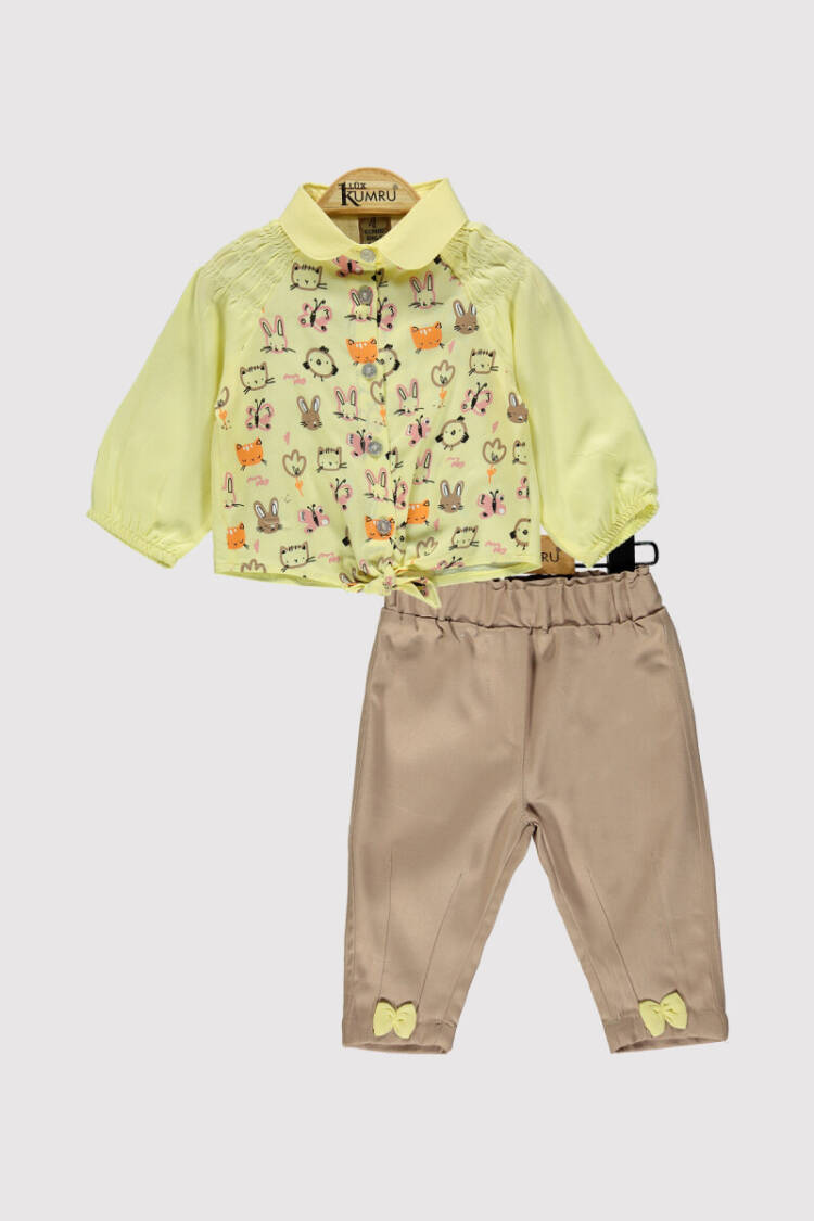 Baby Girl Animal Printed Set 6-18M - Brand: Kumru Bebe - Kids & Baby Clothes Wholesale - Globality Store