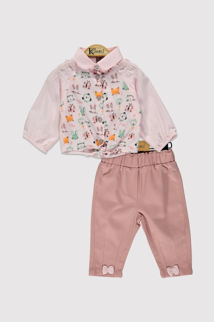 Baby Girl Animal Printed Set 6-18M - Brand: Kumru Bebe - Kids & Baby Clothes Wholesale - Globality Store