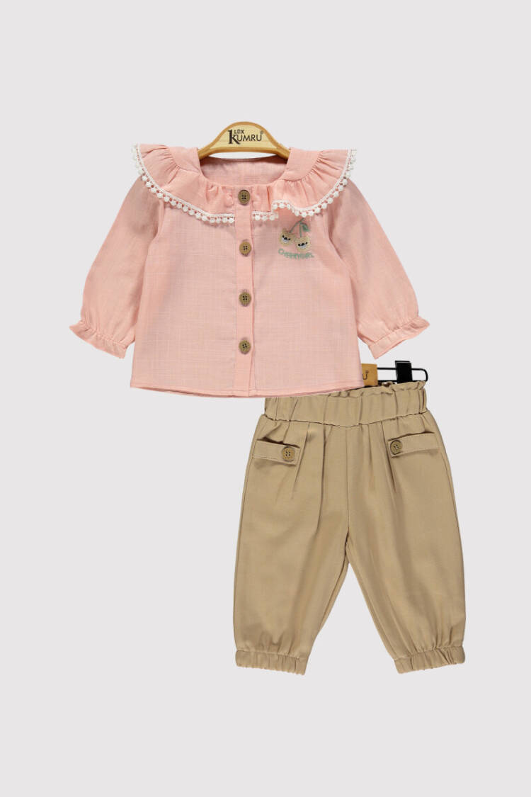 Baby Girl Cherry Girl Set 6-18M - Brand: Kumru Bebe - Kids & Baby Clothes Wholesale - Globality Store